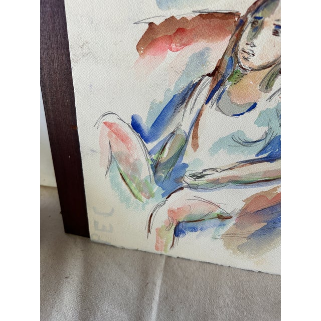 Up for consideration is a beautiful expressionism watercolor painting of a sitting girl. This piece would look lovely in...