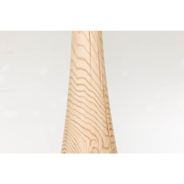 Mid 20th Century English Midcentury Pine Table Lamps with Natural Finish and Lucite Bases - Pair For Sale - Image 12 of 12