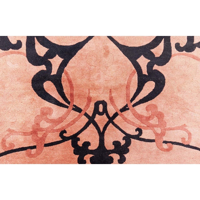 Mid 20th Century Chinese Art Deco Rug with Dramatic Curvilinear Motif Doris Leslie Blau For Sale - Image 5 of 7
