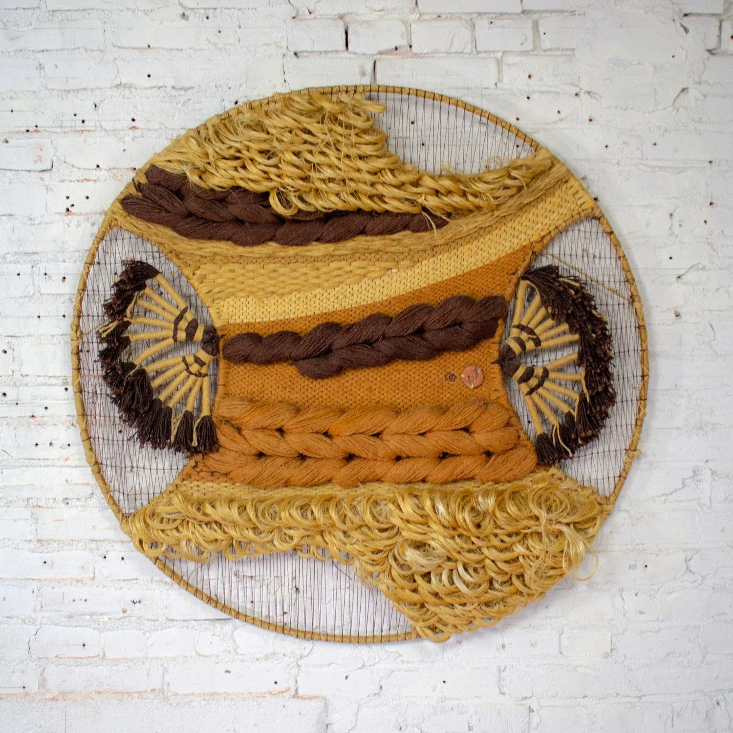 1978 Modern Textile Woven Fiber Art Abstract Wall Hanging #352 by