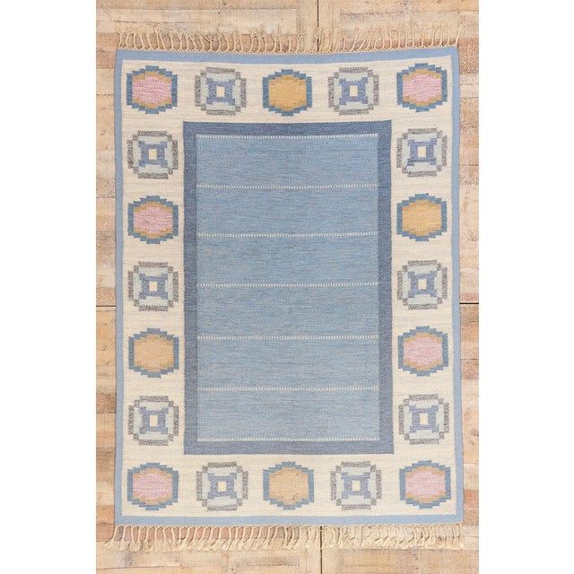 Ingegerd Silow Vintage Swedish Rollakan Rug, 05'07 X 07'07 For Sale - Image 10 of 10