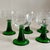 Vintage French Luminarc Roemer Green Stem Wine Glasses – Set of 5 For Sale - Image 10 of 10