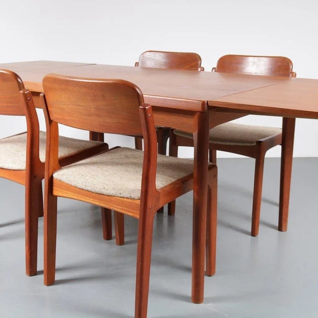 Dining Table and Chairs by Henning Kjærnulf for Vejle Stole, 1960s, Set of 5 For Sale - Image 13 of 18