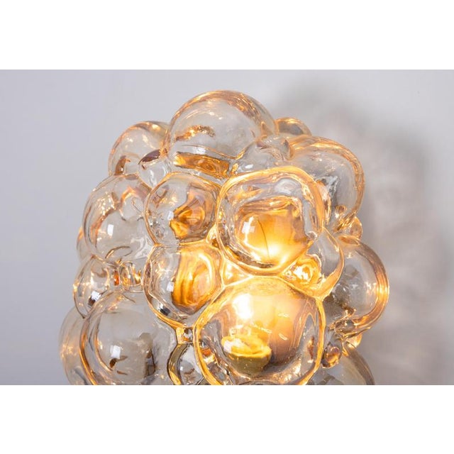 Amber Bubble Glass Sconce by Helena Tynell for Limburg, Germany, 1960s For Sale - Image 14 of 16