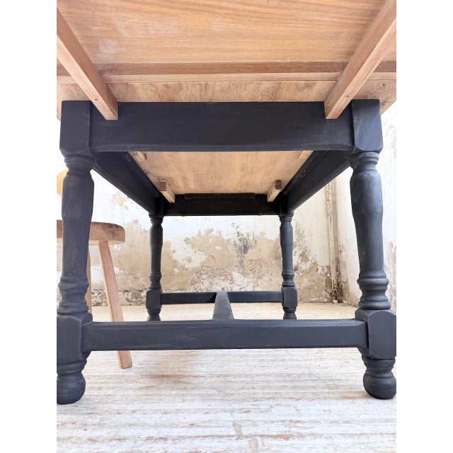 Farmhouse Table in Oak with Extensions, 1960s For Sale - Image 17 of 18