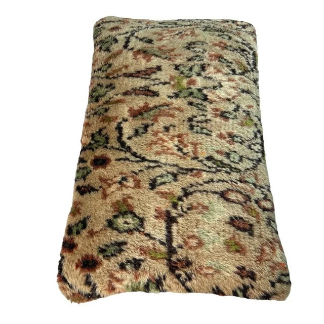 Vintage Handmade Rug Cushion Cover For Sale - Image 10 of 11