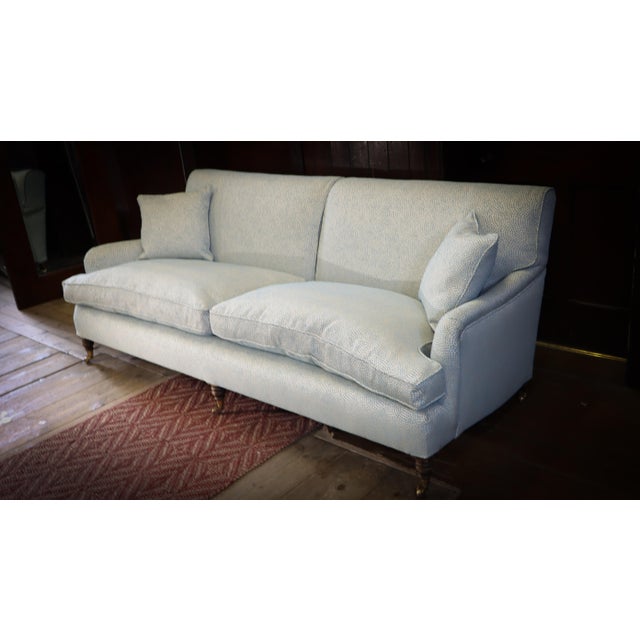 Early 21st Century 2-Seater Sofa from George Smith with Escale Ciel Blue Fabric from Jean Paul Gaultier, 2010s For Sale - Image 5 of 18