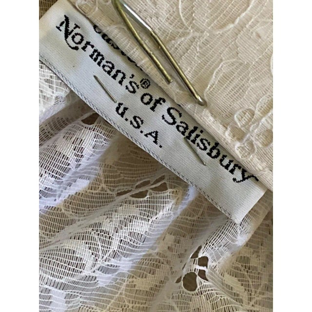 1960s Vintage Window Curtain Eyelet White by Norman's of Salisbury For Sale - Image 4 of 6