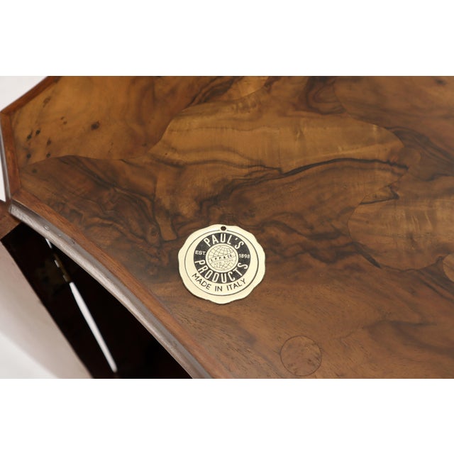 Brown Italian Patch Olive Burl Wood Bombe Shape Hall Cabinet Console Cabinet Credenza For Sale - Image 8 of 15