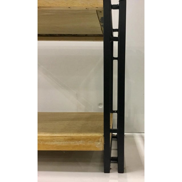 Contemporary Organic Modern Iron and Wood Bryker Side End Table For Sale - Image 3 of 5