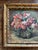 French Country 1930s/40s Petite Square Floral Oil Painting For Sale - Image 3 of 7