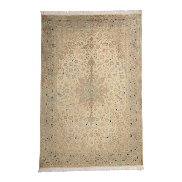 Late 20th Century Vintage Persian Tabriz Rug - 06'08 X 10'00 For Sale