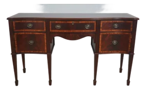 Craftique Mahogany Inlaid Bowfront Sideboard