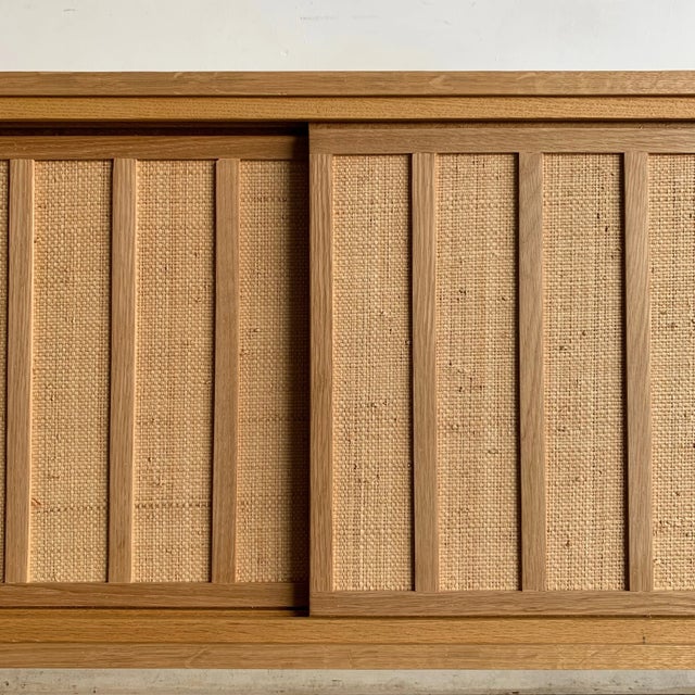 White Oak and Cane Credenza Angled Legs For Sale - Image 18 of 18