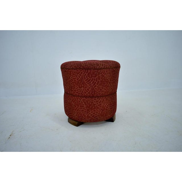 Art Deco Tabouret attributed to Jindrich Halabala for Up Zavody, 1940s For Sale - Image 6 of 14