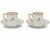 White Pair Vintage Hertel Jacob Bavaria Equestrian Demitasse Cups Saucers Germany For Sale - Image 8 of 12