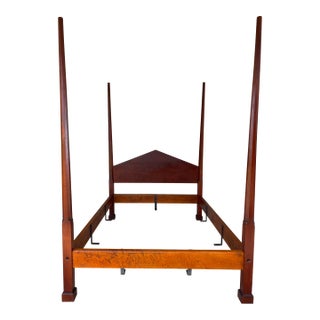 Irion Custom Tiger Maple Shaker Style Poster Full Bed Frame For Sale