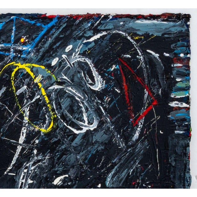 Contemporary Elfi Schuselka Abstract Composition Oil on Canvas For Sale - Image 3 of 5