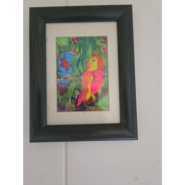 Terra Cotta 1990s Three Small Paintings Oil and Gouache by Jan Butterfield For Sale - Image 8 of 18