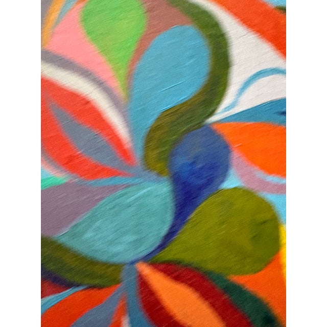 Red Acrylic Painting - Organic Abstract For Sale - Image 8 of 8