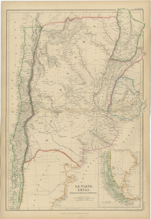 Antique Map of La Plata, 1860