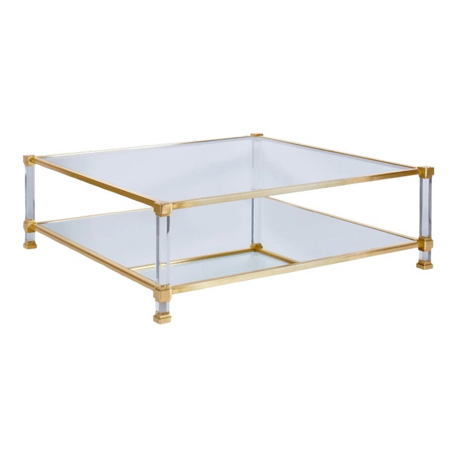Gwyneth Glass & Acrylic Cocktail Table For Sale