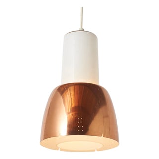 1950s Copper & Glass Pendant Lamp by Paavo Tynell For Sale