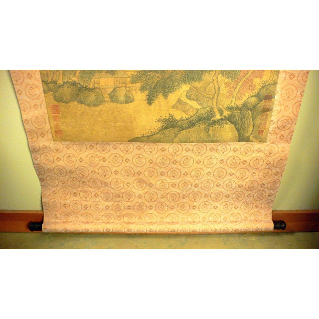 Copper Early 20th Century Chinese Landscape Scroll For Sale - Image 8 of 10