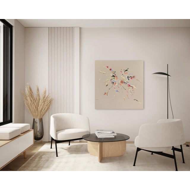 Los Angeles artist Amber Goldhammer paints dramatic abstract compositions in acrylic on canvas featuring energetic...