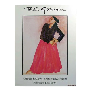 1990s RC Gorman Arizona Artistic Gallery Poster For Sale
