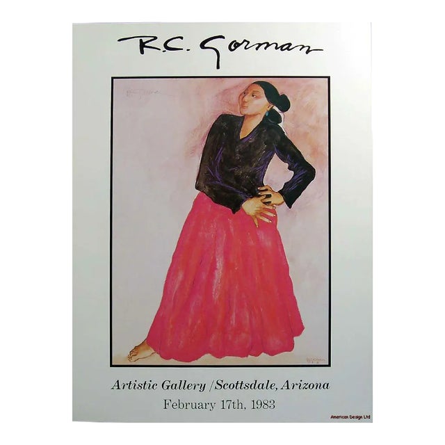 1990s RC Gorman Arizona Artistic Gallery Poster For Sale