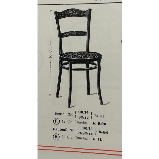 Nr. 96 Chair with Relief from Thonet, 1902 For Sale - Image 9 of 9
