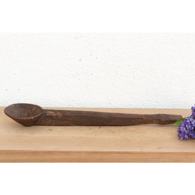 Rustic Rustic Abstract Shape Wood Ladle For Sale - Image 3 of 8