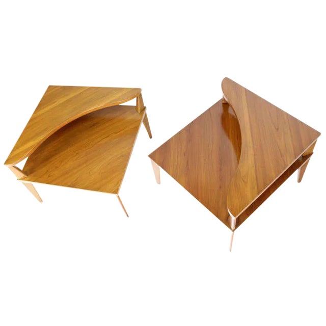 Mid-Century Modern John Stuart Step End Corner Tables - a Pair For Sale - Image 9 of 9