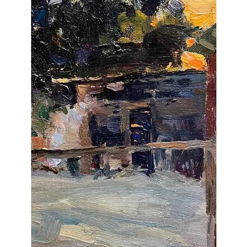 Modern Matteo Sarno, Florida, 1924, Oil on Cardboard For Sale - Image 3 of 11