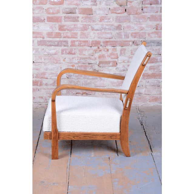 Czech Art Deco Seating Set in Oak attributed to Krásná Jizba, 1930s, Set of 3 For Sale - Image 14 of 18