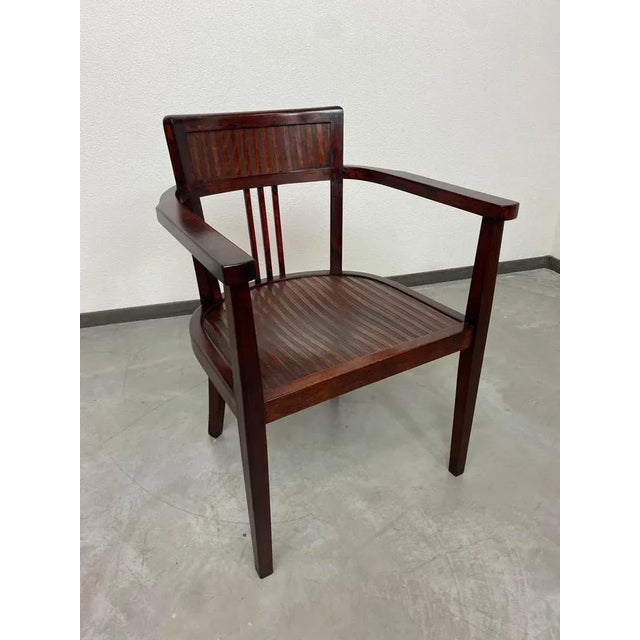 Jugendstil Office Chair, 1890s For Sale - Image 3 of 9