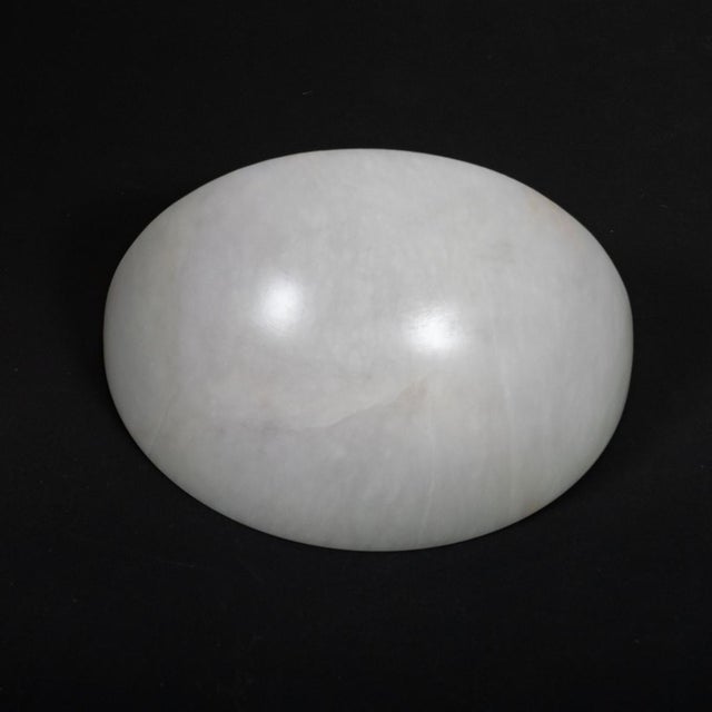 Stone Single Art Deco Inspired Spanish Alabaster Sconce For Sale - Image 7 of 10