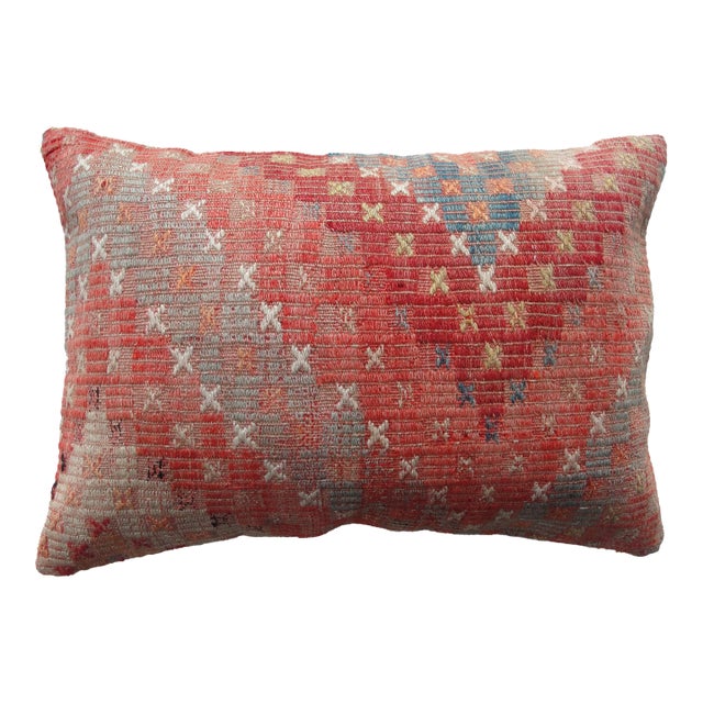 Lumbar Kilim Rug Pillow Cover For Sale