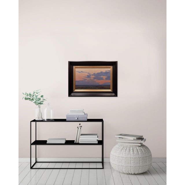 Held in Stillness Study by Michael Magrin | Oil on Mounted Linen Sunset Landscape For Sale - Image 9 of 14