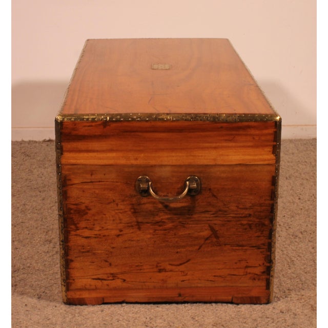 19th Century Marine Chest in Camphor Wood For Sale - Image 8 of 13
