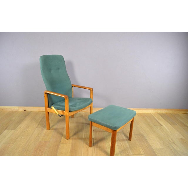 Danish Relax Armchair and Ottoman in Teak by Schou Andersen, 1960 For Sale - Image 13 of 13