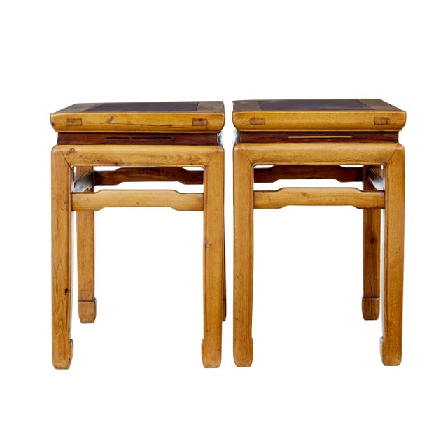 Late 19th Century Chinese Hardwood Occasional Tables, 1890, Set of 2 For Sale - Image 6 of 9