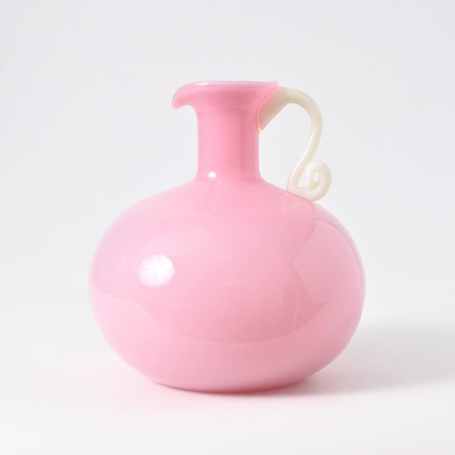 Vintage Italian Pink Opaline Glass Vase, 1960s For Sale - Image 9 of 9