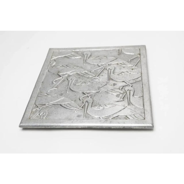 Square Dish with Silver Storks, 1960s For Sale - Image 9 of 11