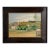 Folk Art Farm Signed Oil Painting, Circa 1968 For Sale
