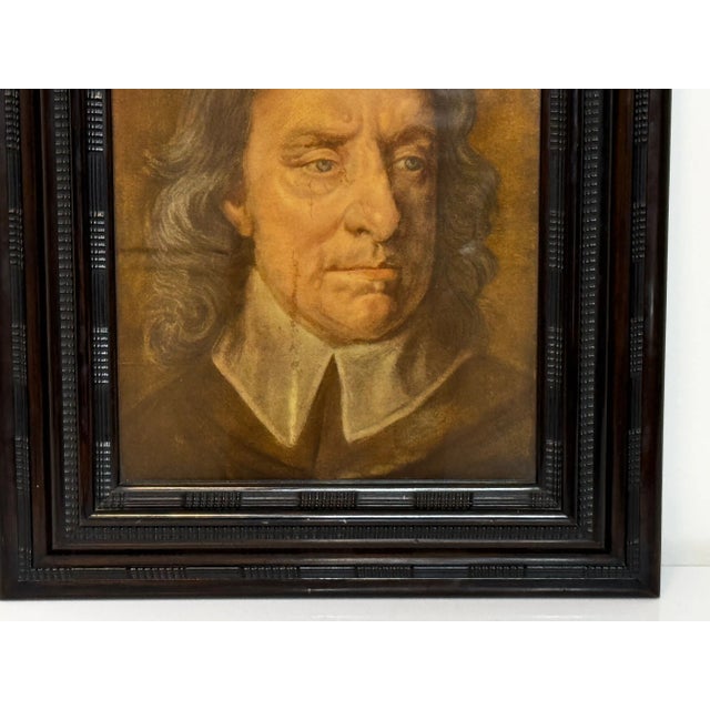 Circa 1910 Oliver Cromwell Portrait Chromolithograph After Sir Peter Lely Medici Society For Sale - Image 10 of 11