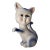 Asian Folk Art Ceramic Cat Statue For Sale