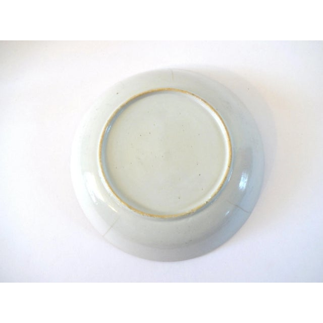 White Antique 18th-Century Chinese Export Porcelain Grisaille Dish For Sale - Image 8 of 9