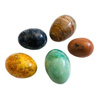 Set of 5 Vintage Stone Eggs For Sale
